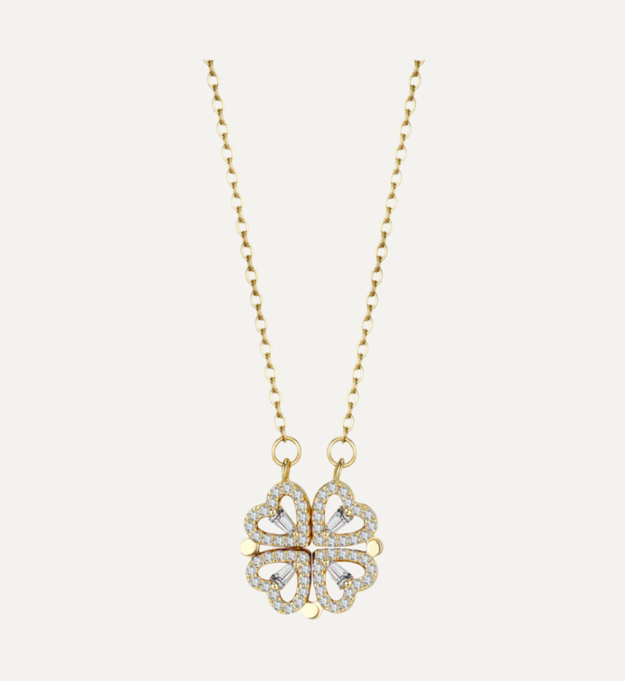 Aureile Clover Classics Diamond Foldable Necklace